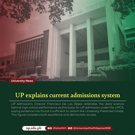 UP explains the current admissions system.